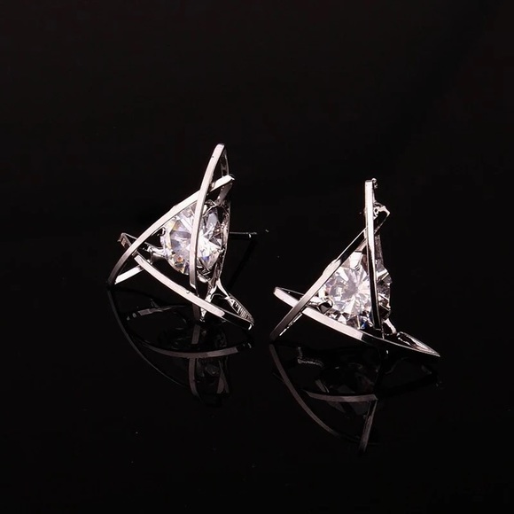 COPY - Triangle Zircon Stud Earring - Picture 1 of 12